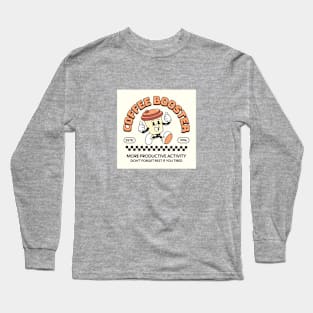 mascot coffee booster Long Sleeve T-Shirt